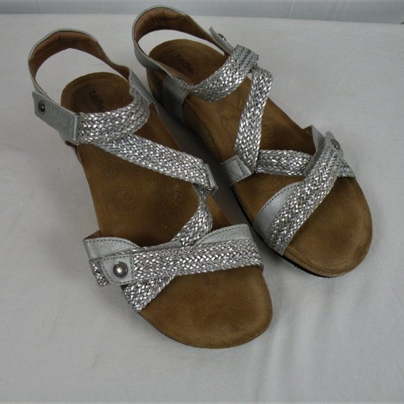 Taos Footwear | Shoes | Taos Trulie Silver Braided Leather Sandals 4 1 105 | Poshmark